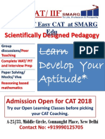 CAT 2018 The MOST Easy CAT at SMARG Edu