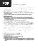 Thermal Evaporation Instructions New