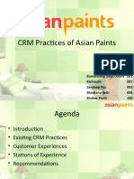 CRM Practices of Asian Paints