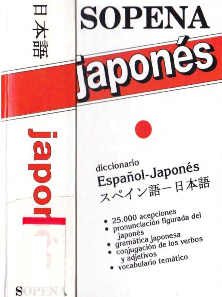 Diccionario Sopena Espanol Japones Idiomas