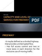 Capacity and Level of Service for Freeway Design(1)