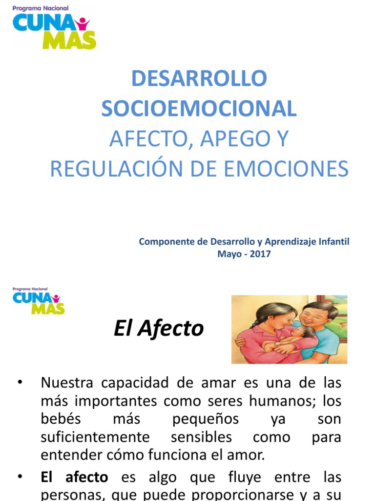 Afecto y Regulación Emocional Infantil | PDF | Teoría de apego | Las ...