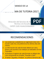 Manejo de La Plataforma de Tutoria 2017