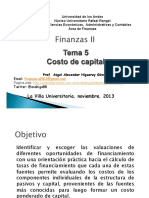 Costo de capital y estructura de financiamiento