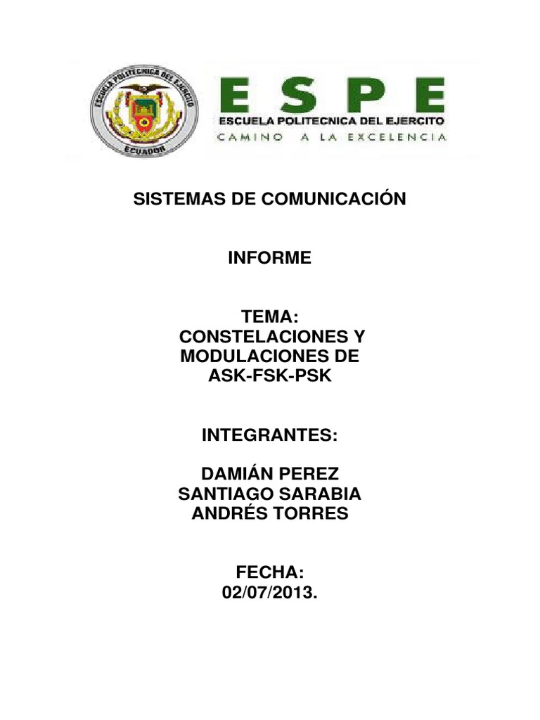 Modulación Digital: ASK, FSK y PSK | PDF | Modulación | Ingeniería en ...