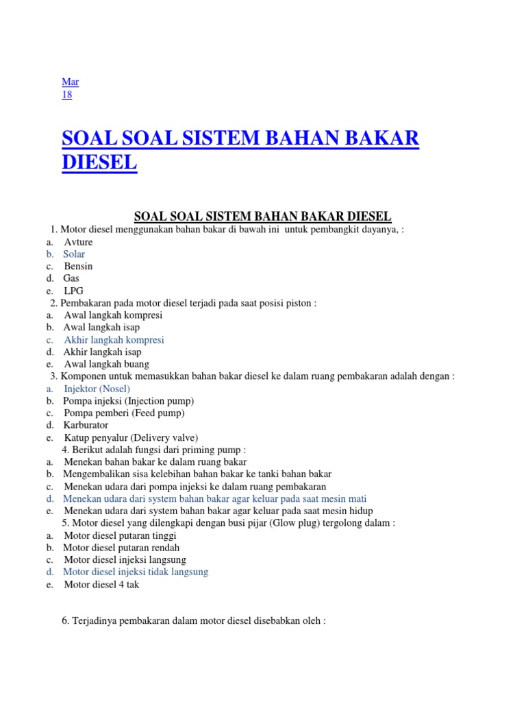 Soal Diesel Docx