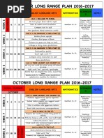 Kindergarten Long Range Plan 2016-17