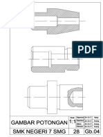 Gambar Potongan Menggunakan Autocad