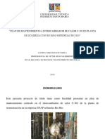 Plan de Mantenimiento A Intercambiador de Calor