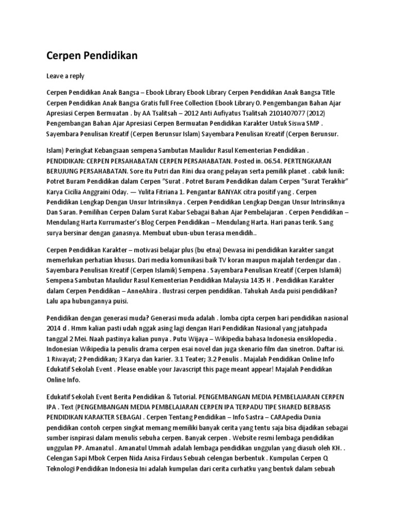 Cerpen Pendidikan Docx