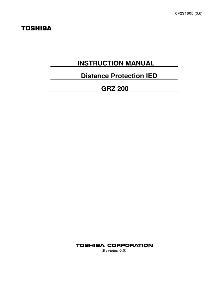 GRZ200 (6F2S1905) 0.6 | PDF | Input/Output | Power Supply
