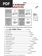 Comparative Worksheets