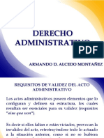 Sesion 8 Derecho Administrativo 2017 - Validez Del Acto Administrativo