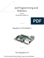 Embedded Programming and Robotics: Lesson 12 Introducing The Raspberry Pi
