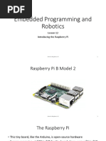 Embedded Programming and Robotics: Lesson 12 Introducing The Raspberry Pi