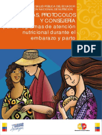 Normas, Protocolos y Consejería para Programas de Atención Nutricional Durante El Embarazo, Parto