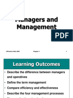 Managers and Management: ©prentice Hall, 2001 1