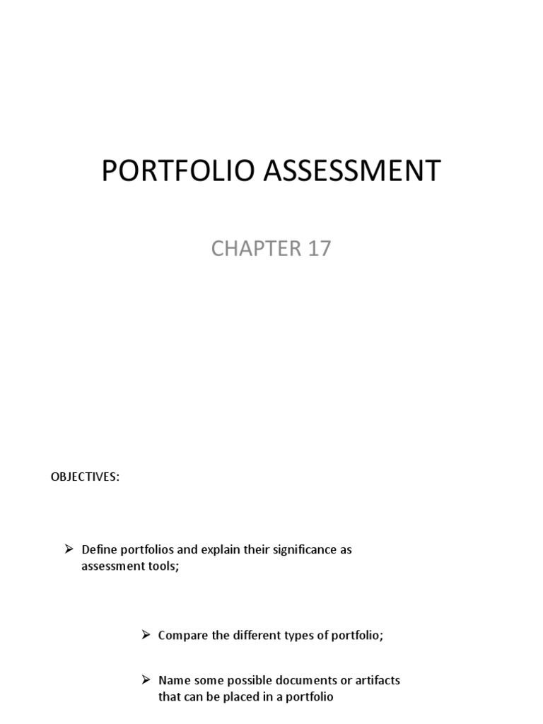 Portfolio Assessment | PDF | Educational Assessment | Rubric (Academic)