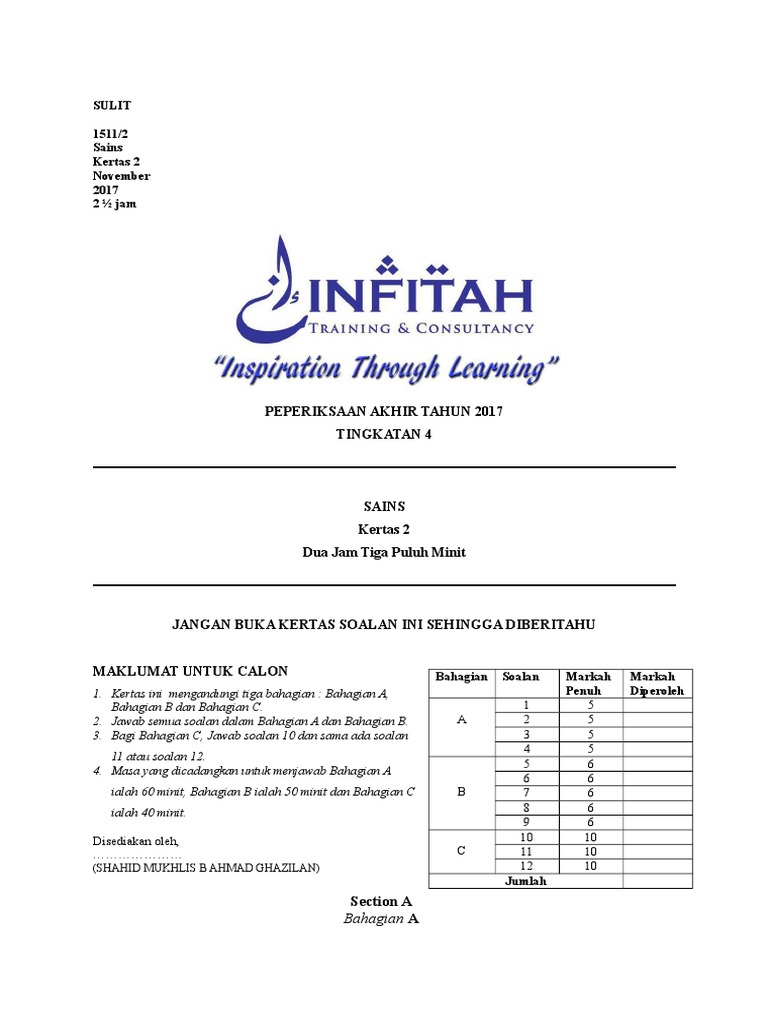 Peperiksaan Akhir Tahun Sains Tingkatan 4 2017-Kertas-2.doc