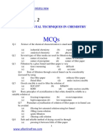 Chemistry Notes Chapter No 2 Experimental Techniques in Chemistry