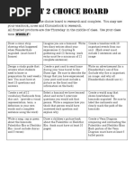 Choice Boards