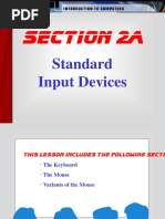 Section 2a: Standard Input Devices