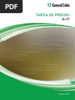 Tarifa General Cable Mayo 2017 PDF