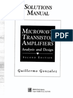 Solutions Microwave Transistors Amplifiers 2ed Gonzalez