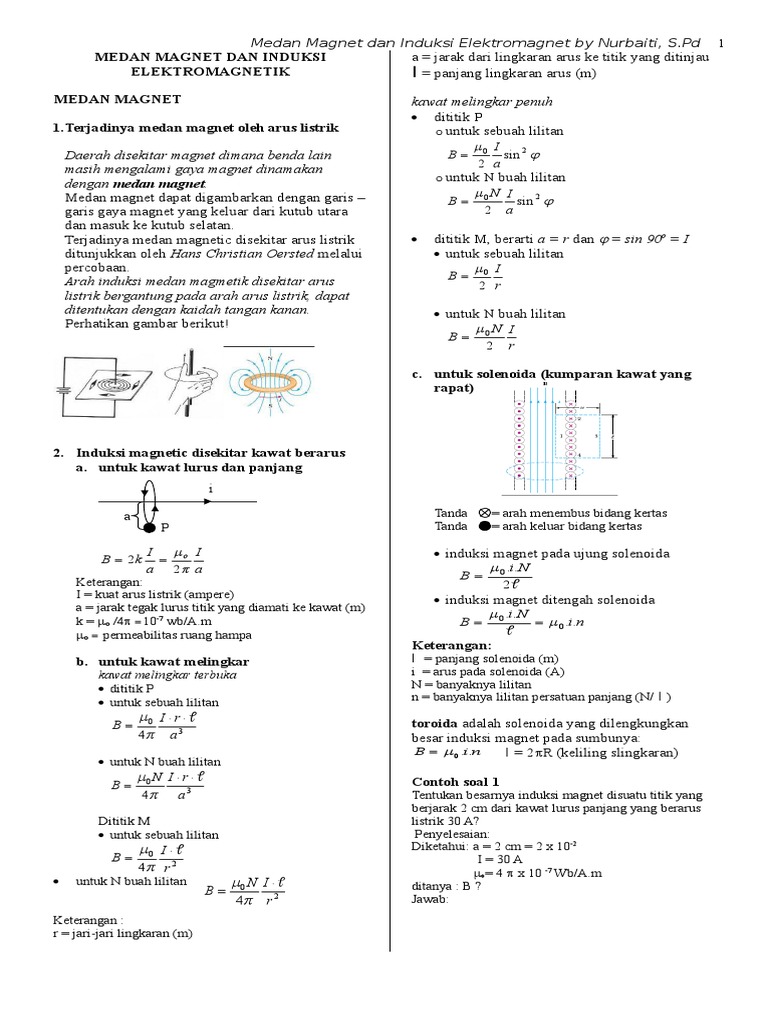 Contoh Soal Induksi Pada Kawat Melingkar Contoh