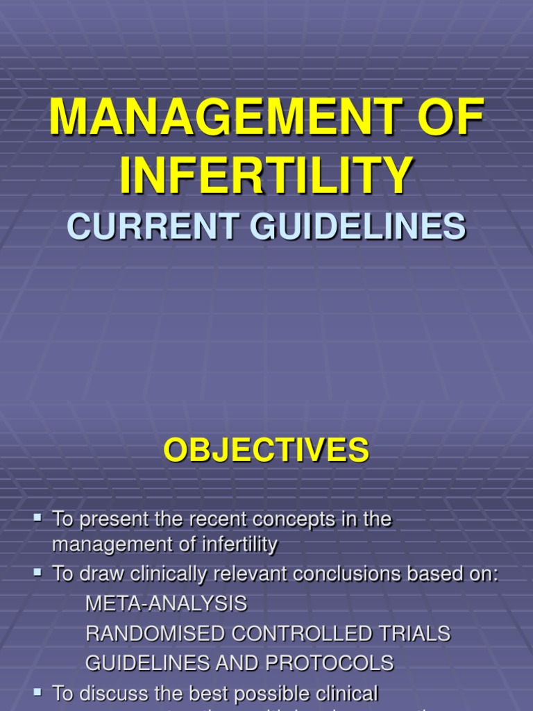 Male Infertility Management Guidelines | PDF | Infertility | In Vitro ...