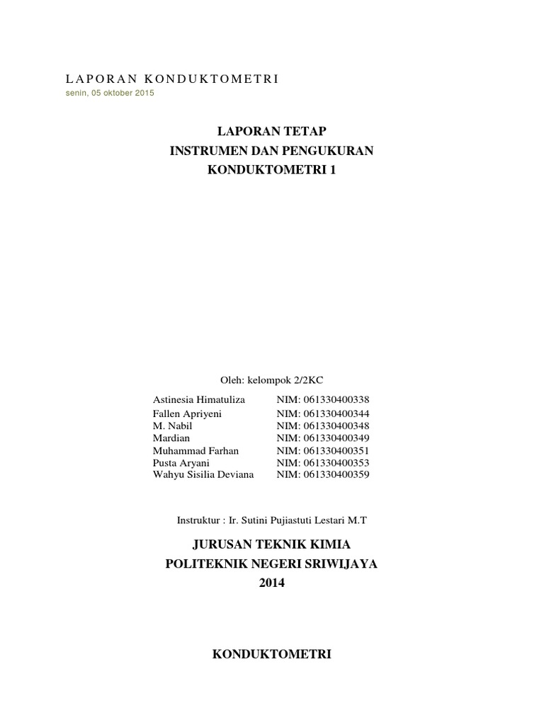 Laporan Konduktometri