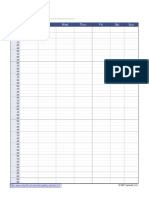 Blank Weekly Calendar Monday First PDF