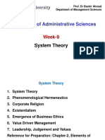 Philosophies of Administrative Sciences: Week-9