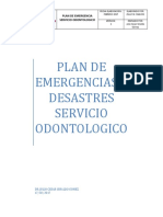 Plan de Emergencias y Desastres Servicio Odontologico