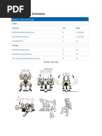 Daily Workout Schedule:: Monday - Chest and Triceps