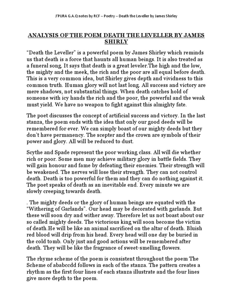 Ozymandias and death the leveller essay 04 image