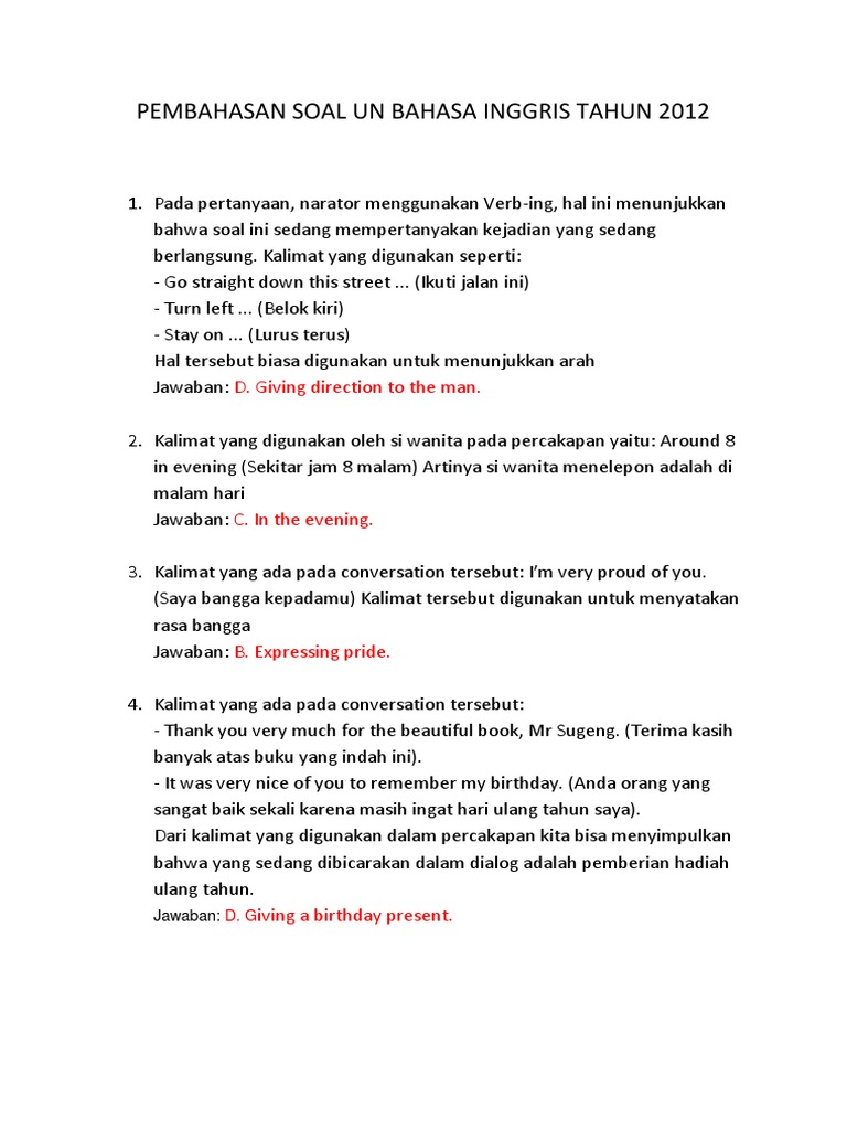 Soal Bahasa Inggris Tentang Jam BangSoal Soal Bahasa Inggris Tentang Jam BangSoal