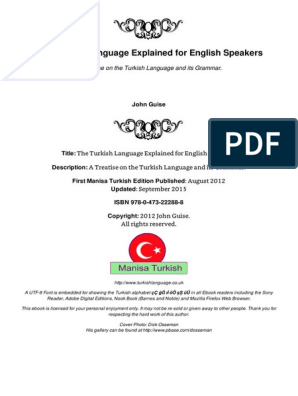 the turkish languge manisa pdf english language adjective