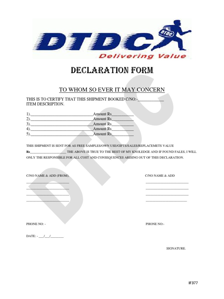 Declaration Form | PDF