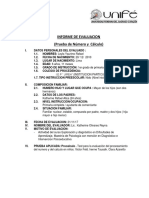 INFORME DE EVALUACION - Discalculia