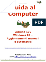 Guida Al Computer - Lezione 190 - Windows 10 - Aggiornamenti Automatici e Manuali