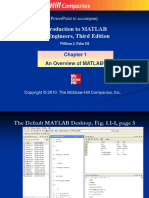Introduction To MATLAB For Engineers, Third Edition: An Overview of MATLAB