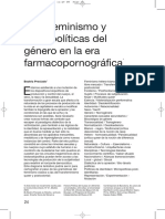 Preciado .Transfeminismo y micropolíticas del género en la era farmacopornográfica