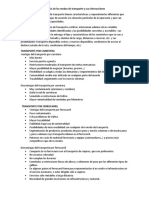 Analisis de Los Modos de Transporte y Sus Interacciones