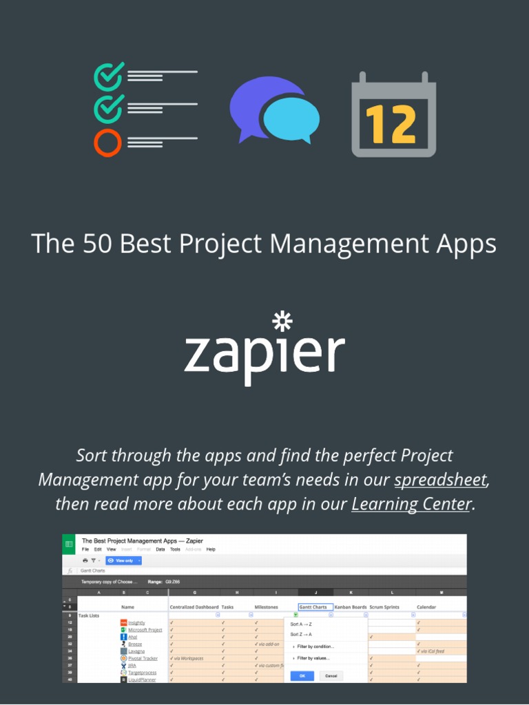 Top 50 Project Management Apps Guide | PDF | Ios | Android (Operating ...
