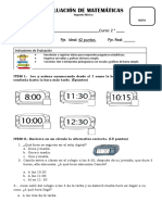 Evaluacion de Matematica Noviembre Hras y Graficos 2°