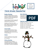 third grade newsletter december