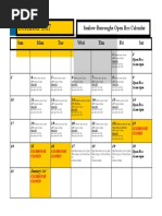 Open Rec Calendar