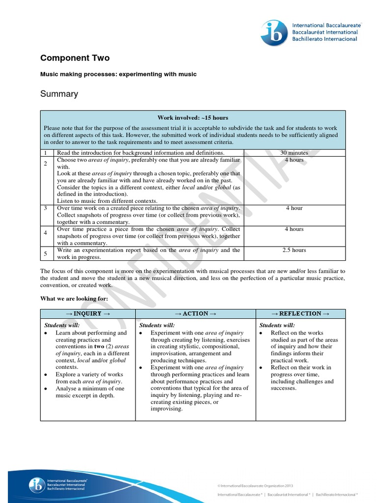 Component Two Music Making Processes Experimenting With Music PDF