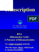 Transcription - Synthesis of RNA From DNA